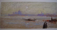 Venedig bei Sonnenuntergang, originales, altes Pastell von Charles PELLETIER, 1920er Jahre. MISTY VENICE EVENING, original old pastel by Charles PELLETIER, painted in the 1920's. Venedig bei Sonnenuntergang, originales, altes Pastell von Charles PELLETIER, 1920er Jahre. MISTY VENICE EVENING, original old pastel by Charles PELLETIER, painted in the 1920's.