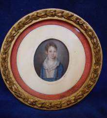 Antike Miniatur, Kinder Portrait „Kleiner Aristokrat“, um 1830. Antique miniature, portrait of a child „Young Aristocrat“, made about 1830. Antike Miniatur, Kinder Portrait „Kleiner Aristokrat“, um 1830. Antique miniature, portrait of a child „Young Aristocrat“, made about 1830.