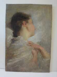 Beautiful antique French impressionist, late 19th century.