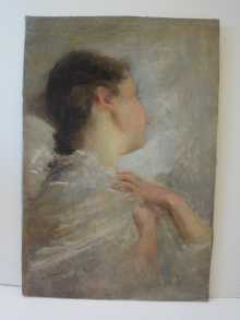 Beautiful antique French impressionist, late 19th century.