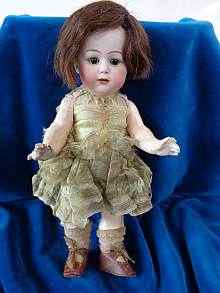 Antique bisque head doll, beautiful rare character doll, a lovely Heubach girl, made about 1912.