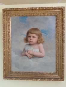 Antikes Gemälde, Kinderportrait, um 1890.
