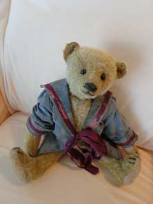 Antiker Steiff Teddy Bär mit Schuhknopfaugen, ca. 1910.